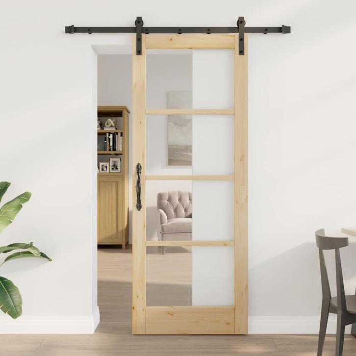 vidaXL Schuifdeur Anders ORKDAL Bruin 78 x 202 cm, Doe-het-zelf en Verbouw, Deuren en Horren, Nieuw, Verzenden