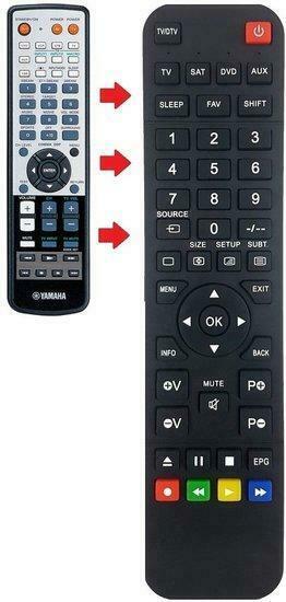 Alternatieve Yamaha WF729900 afstandsbediening, Audio, Tv en Foto, Afstandsbedieningen, Verzenden