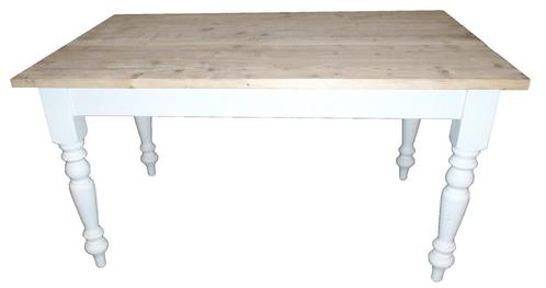 Mooie houten tafel 200 cm met ronde sierpoten, Zakelijke goederen, Kantoor en Winkelinrichting | Winkel en Inventaris