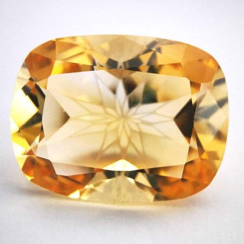 Zonder Minimumprijs Citrien - 42.57 ct - Antwerp Laboratory, Sieraden, Tassen en Uiterlijk, Edelstenen