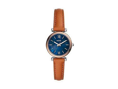 Fossil Carlie Mini Horloge ES4701 Dameshorloge 28 mm - Bruin, Huis en Inrichting, Woonaccessoires | Overige, Nieuw, Verzenden