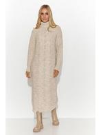 SALE -10% | Makadamia Gebreide jurk beige | OP=OP, Kleding | Dames, Jurken, Nieuw, Beige, Verzenden