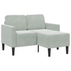 2-zitsbank Lichtgrijs Fluweel - Retourdeal! 40% Korting, 100 tot 125 cm, Hoekbank, Ophalen of Verzenden, Minder dan 150 cm