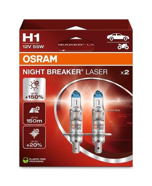 Osram Night Breaker Laser - H1 - set  2 stuks, Auto-onderdelen, Verlichting, Verzenden