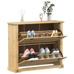 vidaXL Schoenenkast Corona 99x32x85 cm massief grenenhout, Huis en Inrichting, Verzenden, Nieuw