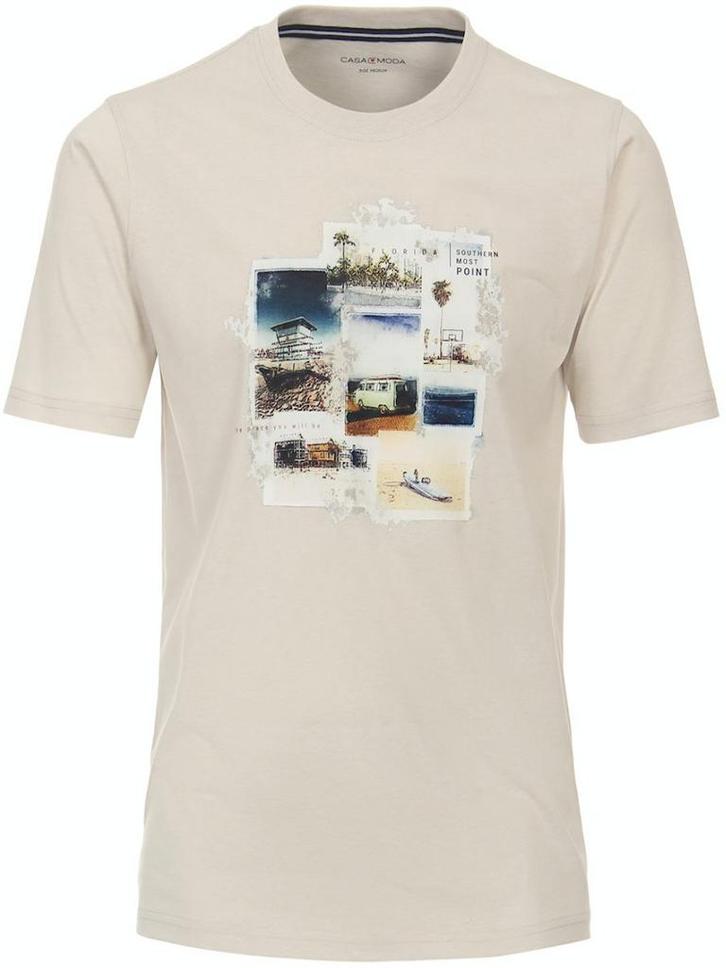 Casa Moda T-shirt Key West en Miami Collectie Beige, Kleding | Heren, T-shirts, Beige, Nieuw, Verzenden
