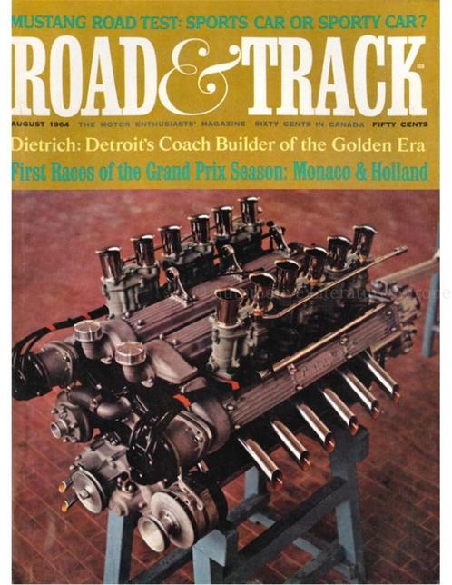 1964 ROAD AND TRACK MAGAZINE AUGUSTUS ENGELS, Boeken, Auto's | Folders en Tijdschriften