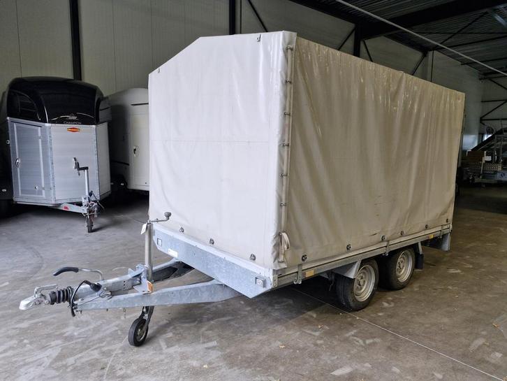 Hapert machinetransporter met huif, Auto diversen, Aanhangers en Bagagewagens