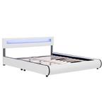 Gestoffeerd Bed Sevilla - 180 x 200 cm - Wit - LED Verlichti, Huis en Inrichting, Slaapkamer | Bedden, Verzenden, Nieuw