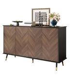Dressoir Vispatroon 140 cm – 4 Deuren Moderne Opbergkast, Verzenden, Nieuw