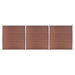 vidaXL Schutting 526x186 cm HKC bruin, Tuin en Terras, Schuttingen, Verzenden, Nieuw, Kunststof, 1 tot 2 meter