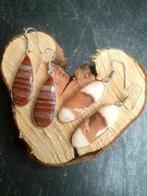 Zilver, Rainbow Jasper, Peanut Wood Jasper - Hangoorbellen -