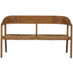 Tuinbank met ronde rug Chena Wicker Teak Naturel Exotan, Tuin en Terras, Tuinsets en Loungesets, Verzenden, Nieuw