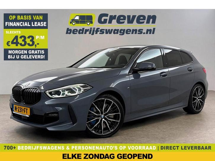 BMW 1-serie 118i M-Sport Cam Kuipstoelen LED Carplay Virtual, Auto's, BMW, Te koop, Automaat, Financial lease, Benzine, Zilver of Grijs
