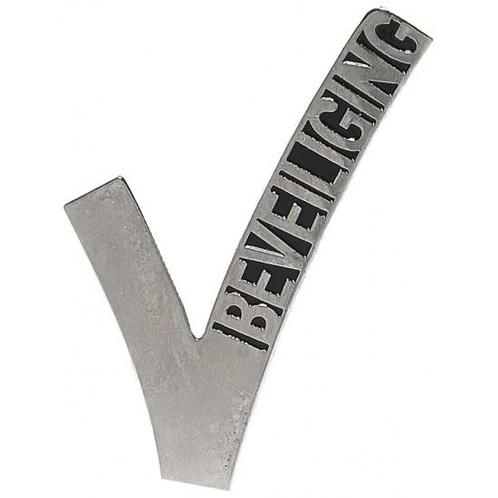 Beveiliging embleem pinspeld 6,5 cm - Verkleedaccessoires .., Hobby en Vrije tijd, Feestartikelen, Verzenden