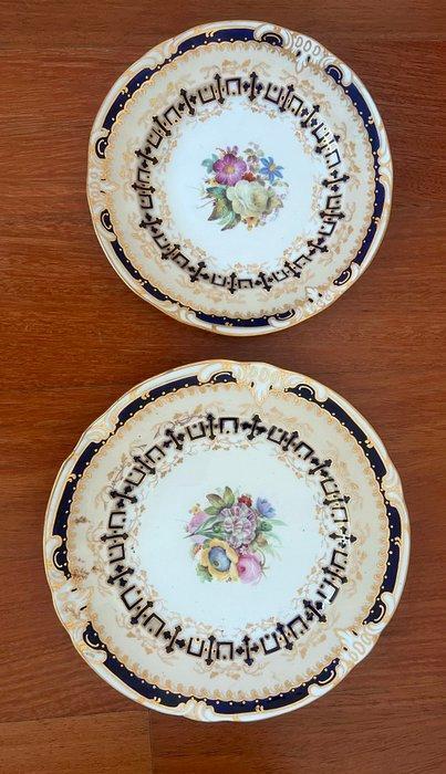 Davenport Porcelain - Two Davenport porcelain plates - Bord, Antiek en Kunst, Antiek | Glas en Kristal