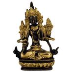 Tara Boeddha Beeld Witte Tara Goudkleurig - 13 cm, Huis en Inrichting, Woonaccessoires | Boeddhabeelden, Nieuw, Verzenden