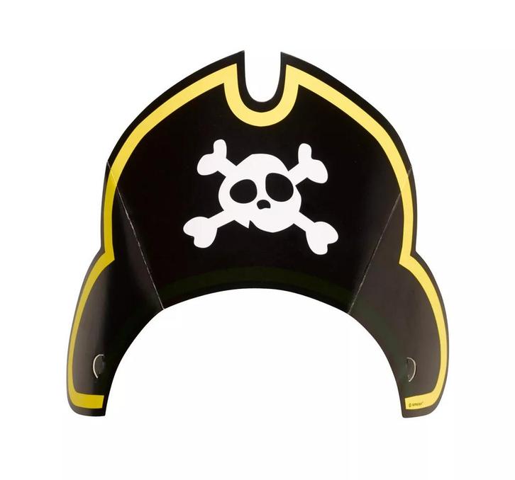 Piraten Hoed Karton 8st, Hobby en Vrije tijd, Feestartikelen, Nieuw, Verzenden