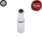 Metrische lange dop 1/4 inch – 4,5 mm. zeskant dop – 5 cm., Ophalen of Verzenden, Nieuw