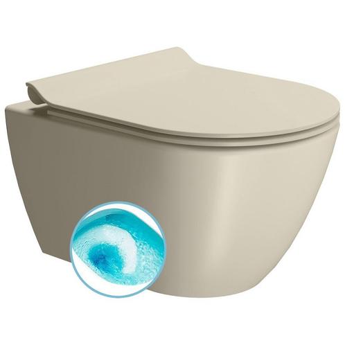 Wand Toilet Swirlflush Sapho Pura 36x50 cm Mat Beige, Doe-het-zelf en Verbouw, Sanitair, Overige typen, Nieuw, Ophalen of Verzenden