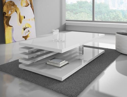 Salontafel Altea hoogglans wit rechthoekig 120x60cm, Huis en Inrichting, Tafels | Salontafels, 100 tot 150 cm, Nieuw, Minder dan 50 cm