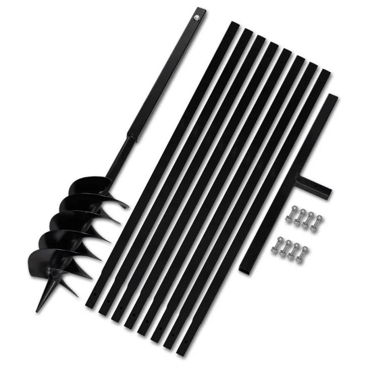 vidaXL Grondboor met handvat 150 mm en verlengstukken 9 m, Tuin en Terras, Hand-tuingereedschap, Nieuw, Verzenden