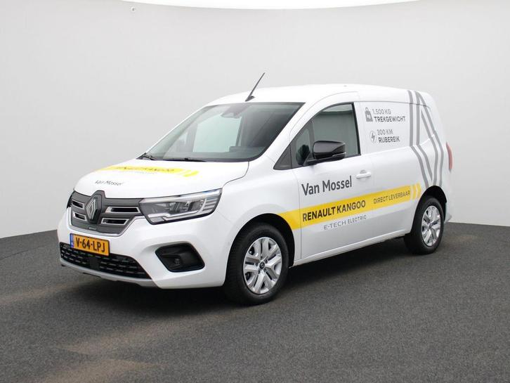 Renault Kangoo E-Tech Extra L1 44 kWh, Auto's, Bestelauto's, Lease, Zwart, Automaat, Wit, Financial lease, Stof, Overige brandstoffen