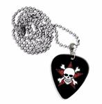 Plectrum ketting sleutelhanger van een doodshoofd met botten, Ophalen of Verzenden, Nieuw