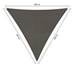 Premium schaduwdoek 4x4x4m driehoek waterdoorlatend Cool..., Tuin en Terras, Nieuw