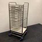 Regaalwagen RVS RWR 161 Blanco + 94 dienbladen, Ophalen of Verzenden