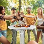 Statafel Eren inklapbaar met hoes 90x110cm - wit, Set van 2, Tuin en Terras, Verzenden, Nieuw