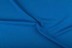 Polyester stof waterblauw, 200 cm of meer, Nieuw, Blauw, Polyester