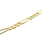 Gouden Figaro schakel ketting | 50,5 cm (heren ketting), Sieraden, Tassen en Uiterlijk, Kettingen, Ophalen of Verzenden, Gebruikt