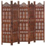 Kamerscherm 5 Panelen Bruin | Retourdeal | 35% Korting, Ophalen of Verzenden, Nieuw