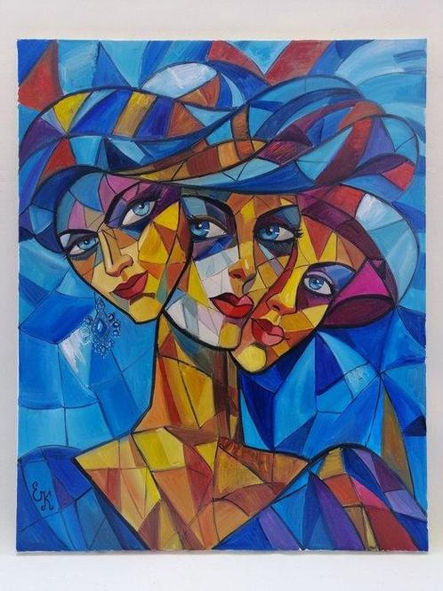 Elena Khmeleva (1966) - Blue is the color of dreams, Antiek en Kunst, Kunst | Schilderijen | Modern