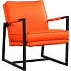Leren fauteuil Secret - Toledo Orange (oranje), Huis en Inrichting, Fauteuils, Nieuw, Ophalen of Verzenden, 50 tot 75 cm, Industrieel, Modern