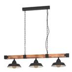 EGLO Oldbury Hanglamp - 3-Lichts - E27 zwart/bruin - FSC, Nieuw