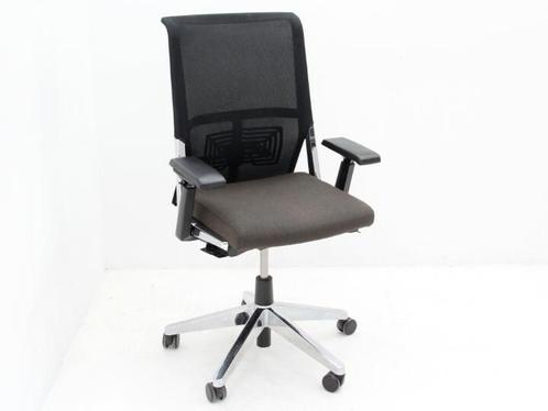 Bureaustoel Comforto D5965 - stof bruin - voet chroom - 3-D, Huis en Inrichting, Bureaus, Gebruikt, Ophalen of Verzenden