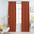 vidaXL Gordijnen verduisterend met haken 2 st 140x245 cm, Verzenden, Nieuw