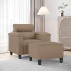vidaXL Fauteuil met voetenbank 60 cm kunstleer, Huis en Inrichting, Banken | Bankstellen, Eenpersoons, Verzenden, Nieuw, Minder dan 150 cm
