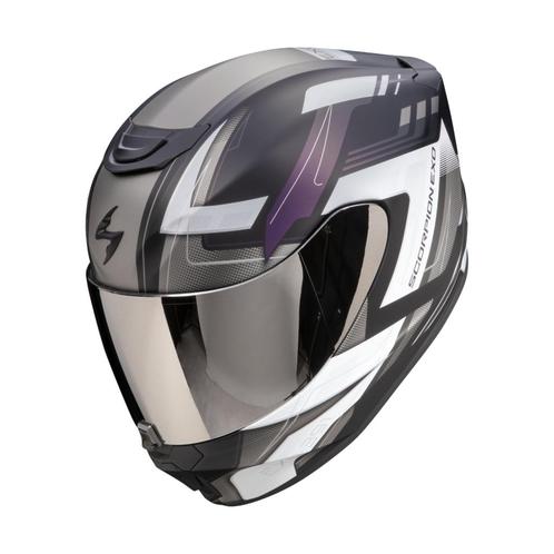 Scorpion EXO 391 CAPTOR - Mat Zwart/Paars, Motoren, Kleding | Motorhelmen, L, Integraalhelm, Verzenden