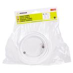 Benson Coax kabel - Haakse stekkers - 15 meter - Wit - Fl..., Ophalen of Verzenden, Nieuw