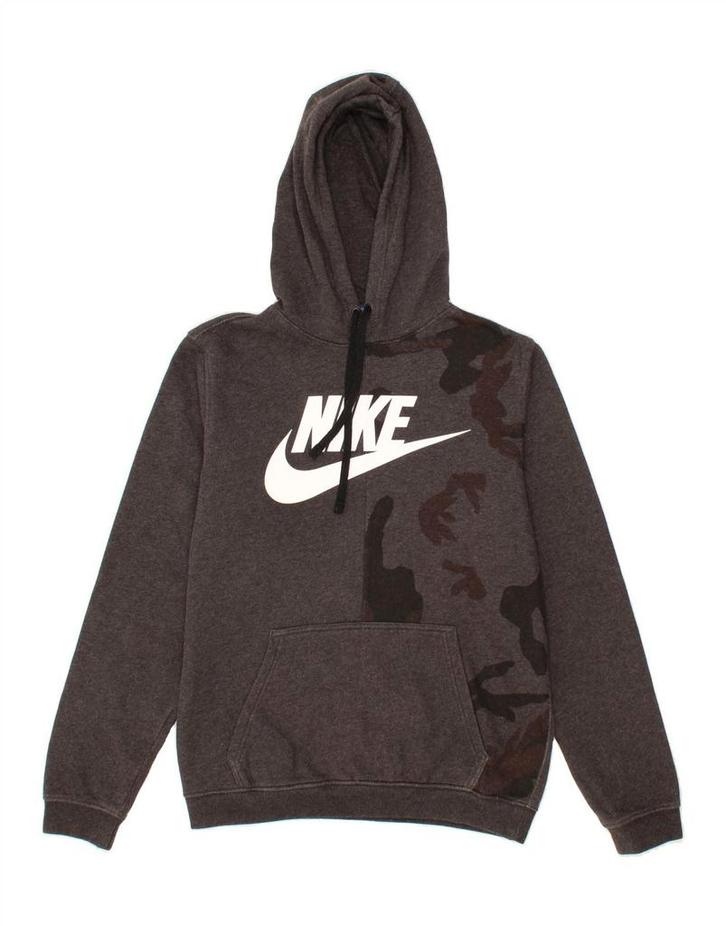 NIKE Mens Graphic Hoodie Jumper Small Grey Camouflage Cotton, Kleding | Heren, Truien en Vesten, Verzenden