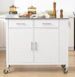 Keukentrolley met RVS Blad en Veel Opbergruimte – 107 cm, Huis en Inrichting, Keuken | Keukenelementen, Verzenden, Nieuw
