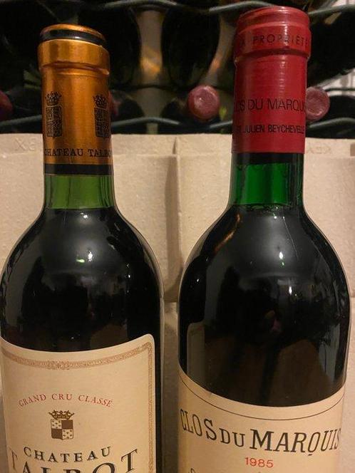 1983 Chateau Talbot & 1985 Clos du Marquis - Bordeaux,, Verzamelen, Wijnen