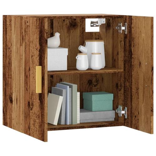 vidaXL Wandkast 60x31x60 cm bewerkt hout oud houtkleurig, Huis en Inrichting, Kasten | Overige, Nieuw, Verzenden