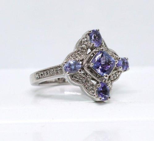 Zonder Minimumprijs - Ring Zilver - 1.45ct. tw. Tanzaniet -, Sieraden, Tassen en Uiterlijk, Ringen