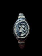 Oud-Romeins Rare Bronze Military Seal Ring (Zonder