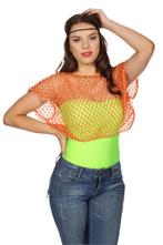 Visnet Shirt Oranje, Kleding | Dames, Carnavalskleding en Feestkleding, Verzenden, Nieuw
