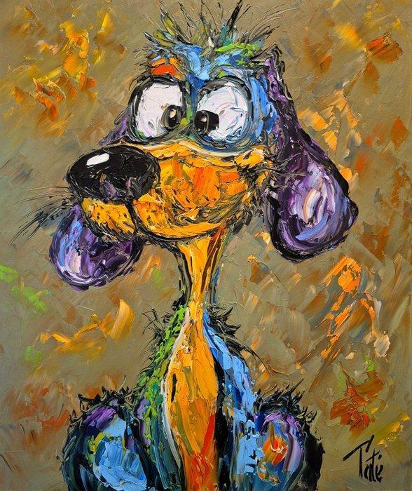 Laurent Pate - Tea Kell ( chien teckel ), Antiek en Kunst, Kunst | Schilderijen | Modern